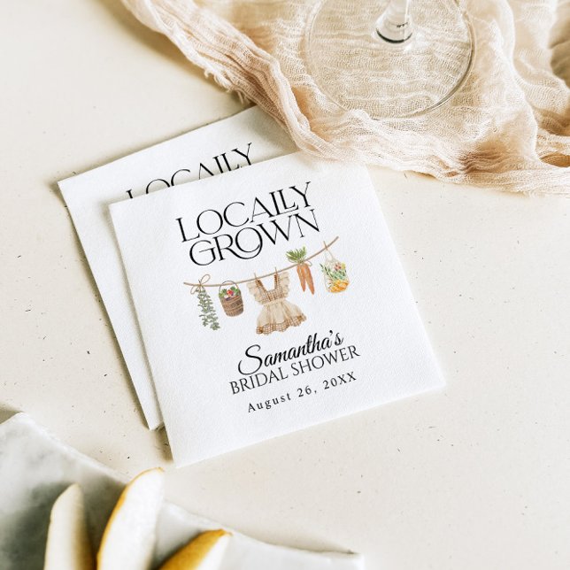 Lokalt odlade lantbrukare marknadsför babyskor pappersservett (Skapare uppladdad)