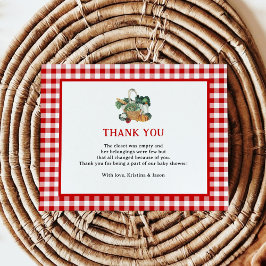 Lokalt odlade lantbrukare marknadsför babyskor tack kort