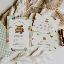 Lokalt odlade lantbrukare marknadsför Land Baby Sh Inbjudningar