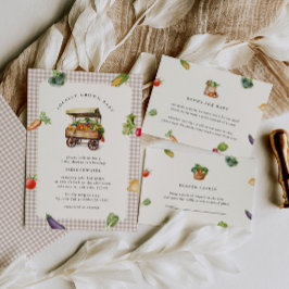 Lokalt odlade lantbrukare marknadsför Land Baby Sh Inbjudningar