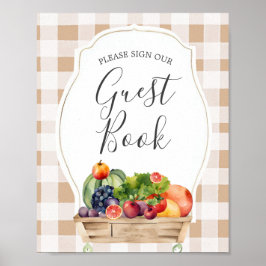 Lokalt odlade Veggies Farmer Market Guest Bok Poster