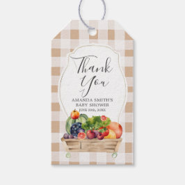 Lokalt odlade Veggies Farmers Market Tack Presentetikett