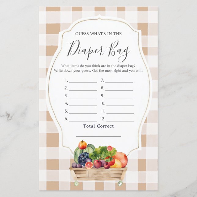 Lokalt odlade Veggies Farmers Whin Diaper Bag (Framsida)