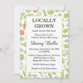 Lokalt odlat Baby är på väg att bli en babyskor Inbjudningar