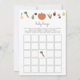 Lokalt odlat Baby Bingo Baby Shower-spel