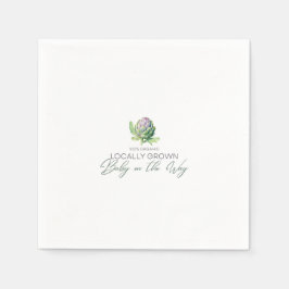 Lokalt odlat Baby på vägen - kronärtskocka - Grönt Pappersservett
