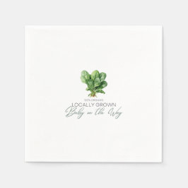 Lokalt odlat Baby på vägen - Spinach - Grönt Pappersservett