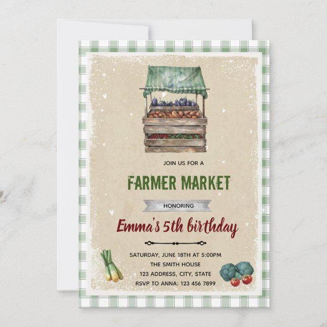 Lokalt Odlat baby shower-inbjudan Inbjudningar (Framsida)