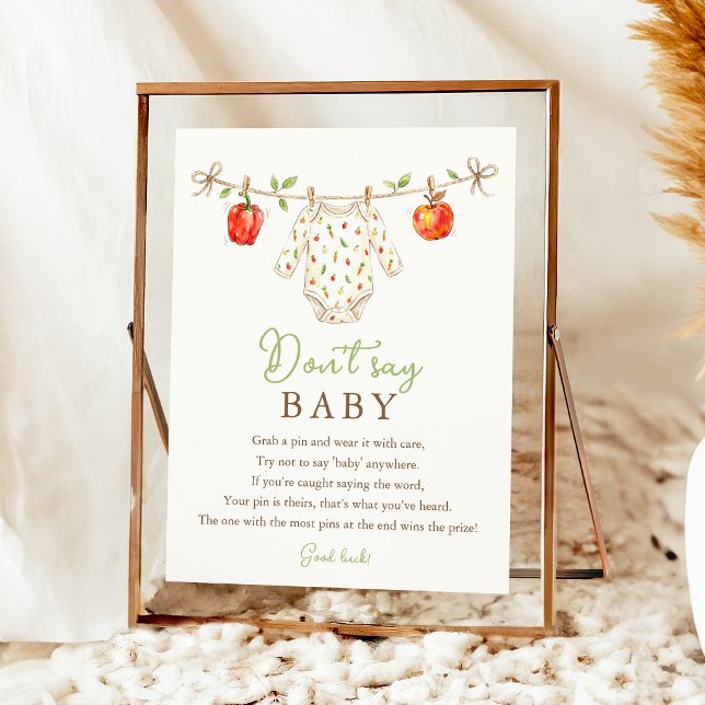 Lokalt Odlat Baby Shower Tecken för Gissa Spelet Poster (Skapare uppladdad)