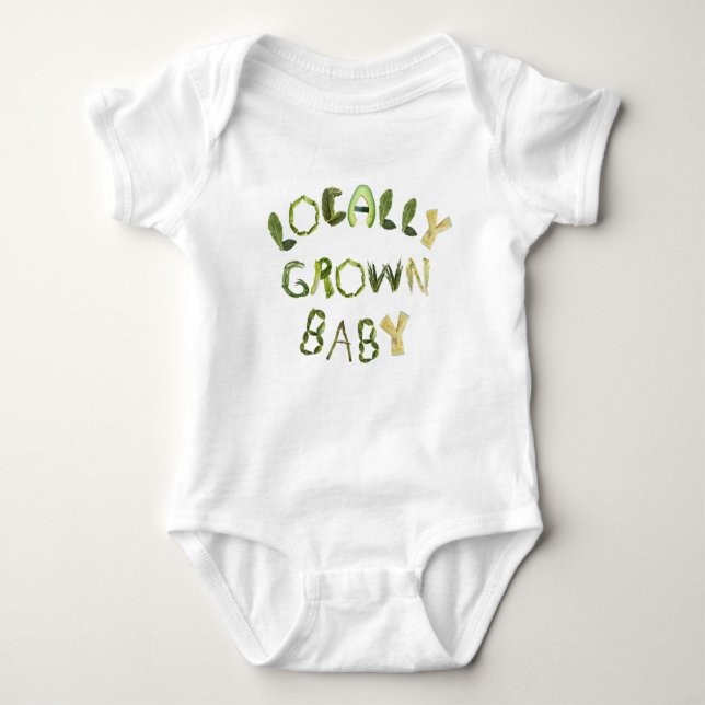 Lokalt odlat Baby T Shirt (Framsida)