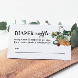 Lokalt odlat babyskor Diaper Raffle Biljett Tilläggskort