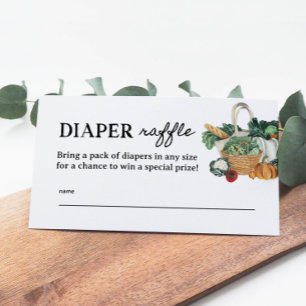 Lokalt odlat babyskor Diaper Raffle Biljett Tilläggskort