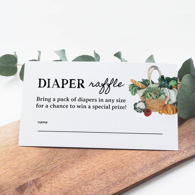 Lokalt odlat babyskor Diaper Raffle Biljett Tilläggskort (Skapare uppladdad)