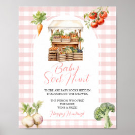Lokalt odlat babyskor på Baby Sock Hunt Poster