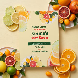 Lokalt Odlat Färskplockat Citrus - Bebisens Första Inbjudningar