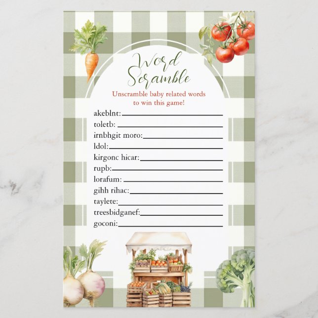 Lokalt odlat färskvarumarknadsspel i Ord (Framsida)