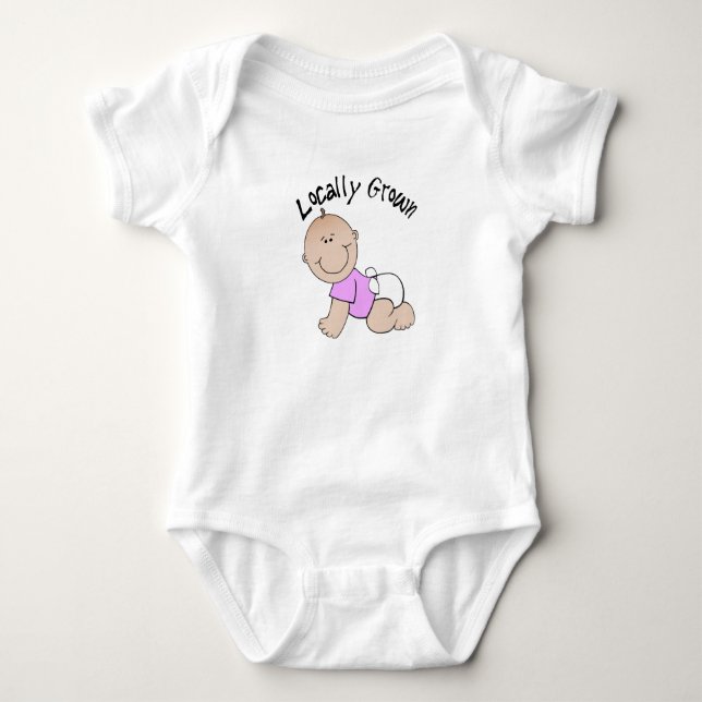 Lokalt odlat Flicka 1:a T Shirt (Framsida)
