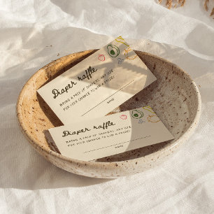 Lokalt odlat Hand plockade-diaper Raffle Tilläggskort