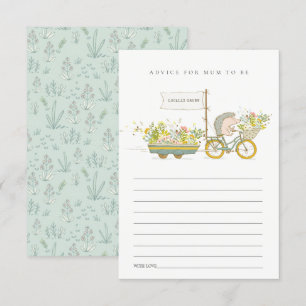 Lokalt odlat Hedgehog-råd för Morsa Baby Shower Tilläggskort