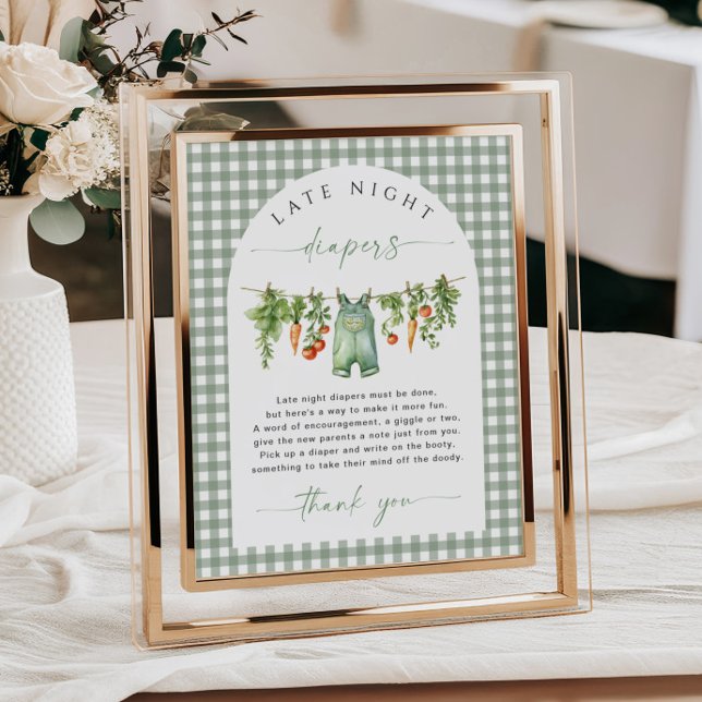 Lokalt odlat sent på natten, babykläder poster (Skapare uppladdad)