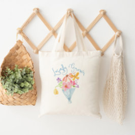 Lokalt odlat Whimsical Watercolor Bouquet Tygkasse