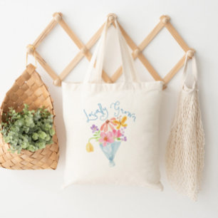 Lokalt odlat Whimsical Watercolor Bouquet Tygkasse