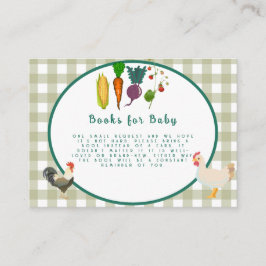 Lokalt producerade barnböcker för baby shower tilläggskort