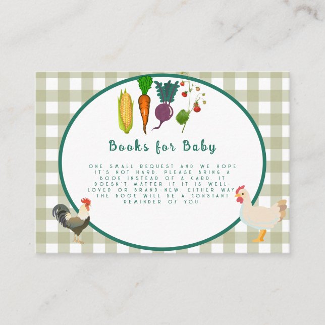 Lokalt producerade barnböcker för baby shower tilläggskort (Framsida)