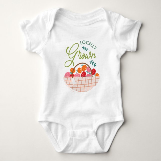 Lokalt tillverkad baby bodysuit helkropp present t shirt (Framsida)