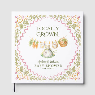 Lokalt Växande Akvarell Baby Shower Klädsnor Gästböcker