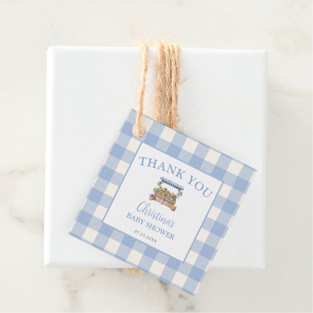 Lokalt växande pojkbabyskor gåvor etiketter (På plats)