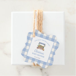 Lokalt växande pojkbabyskor gåvor etiketter