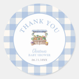 Lokalt växande pojkbabyskor runt klistermärke