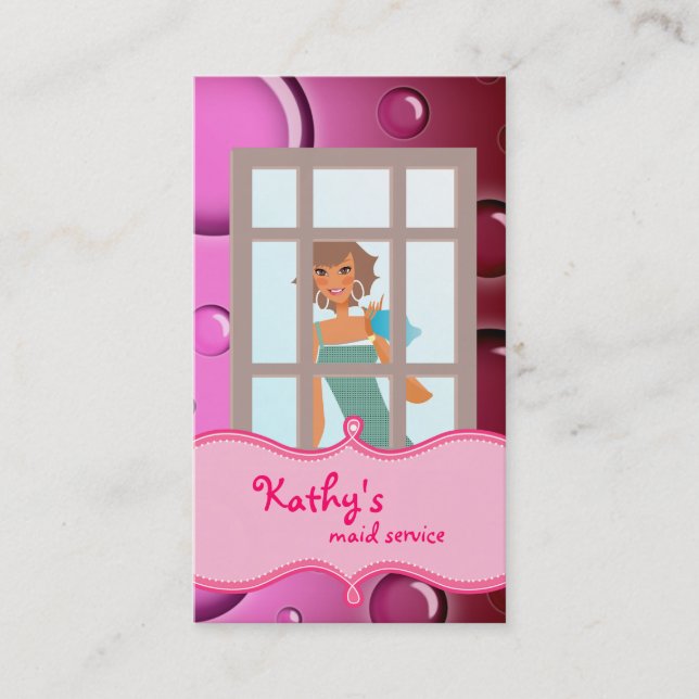 Lokalvårdvisitkortrosan bubblar visitkort (Framsida)