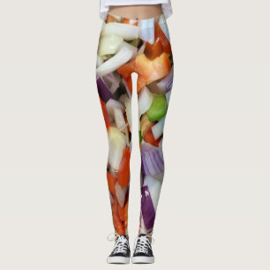 Lökar och spansk peppar leggings