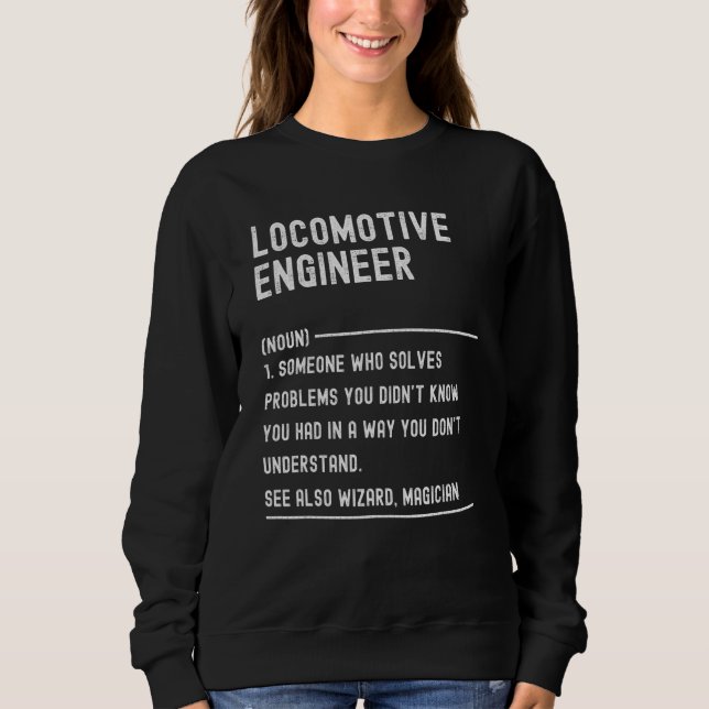 Lokförardefinition T-shirts Roliga Jobb Ti (Framsida)