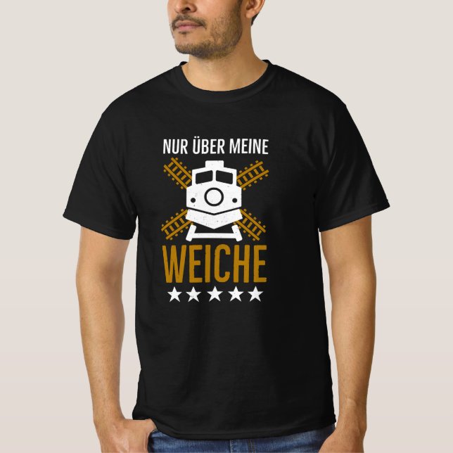 Lokführer Weiche lustige Eisenbahner Sprüche T Shirt (Framsida)