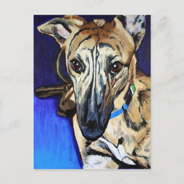 Loki - Lurcherhund Vykort (Framsida)