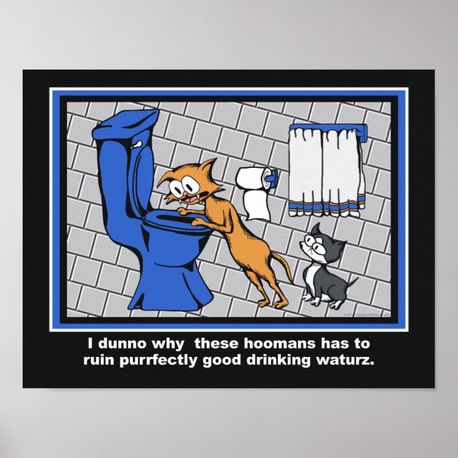 Loki "Toilet Trouble" Bathroom Print Poster (Framsidan)