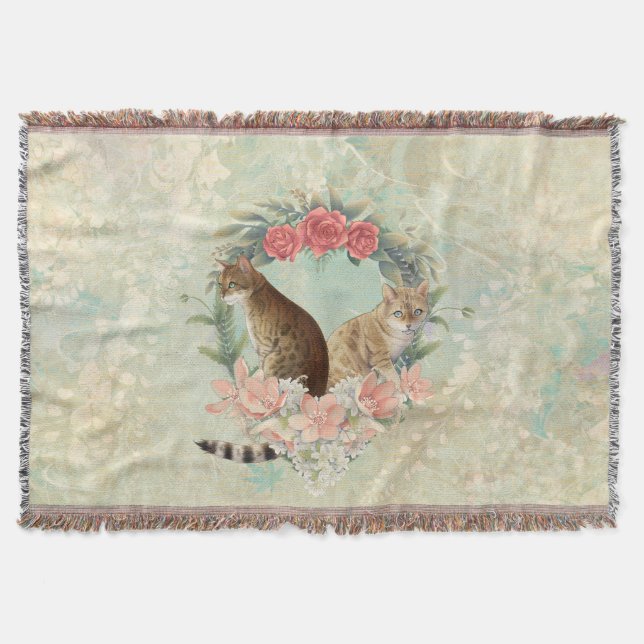 Lokis Buddies: Mika och Chidori Bengal Cats Filt (Framsidan)