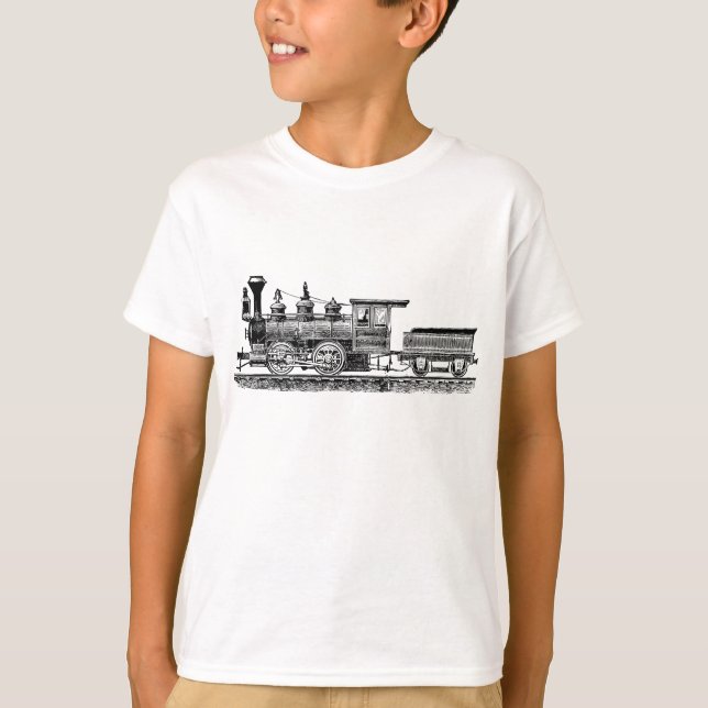 Lokomotiv 02 - Svart Tee Shirt (Framsida)