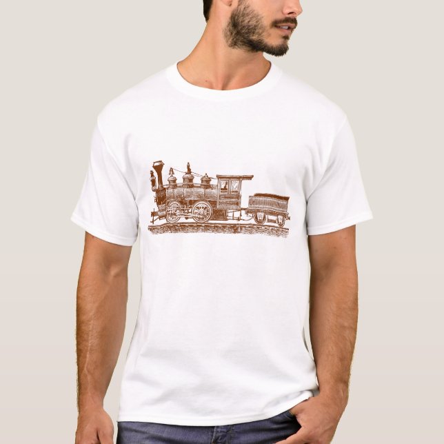 Lokomotiv 02 - Valnötbrun Tee Shirt (Framsida)