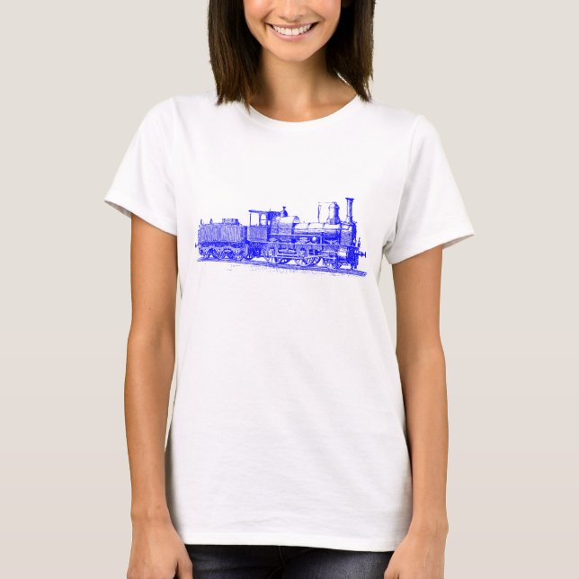 Lokomotiv - blå tee shirt (Framsida)