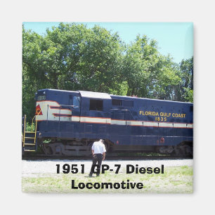 Lokomotiv för diesel 1951 GP-7 Magnet