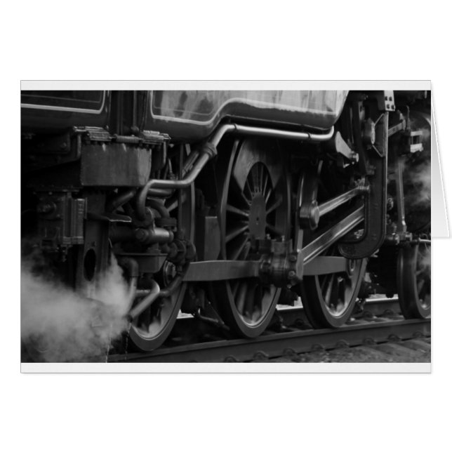 Lokomotiv mekanisk skola hälsningskort (Framsidan Horizontal)