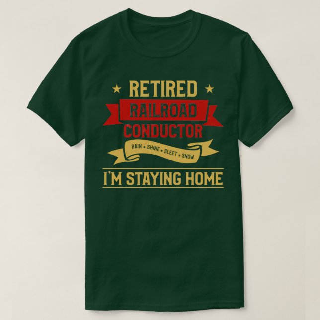 Lokomotiv pension för järnvägskonstruktör t shirt (Design framsida)