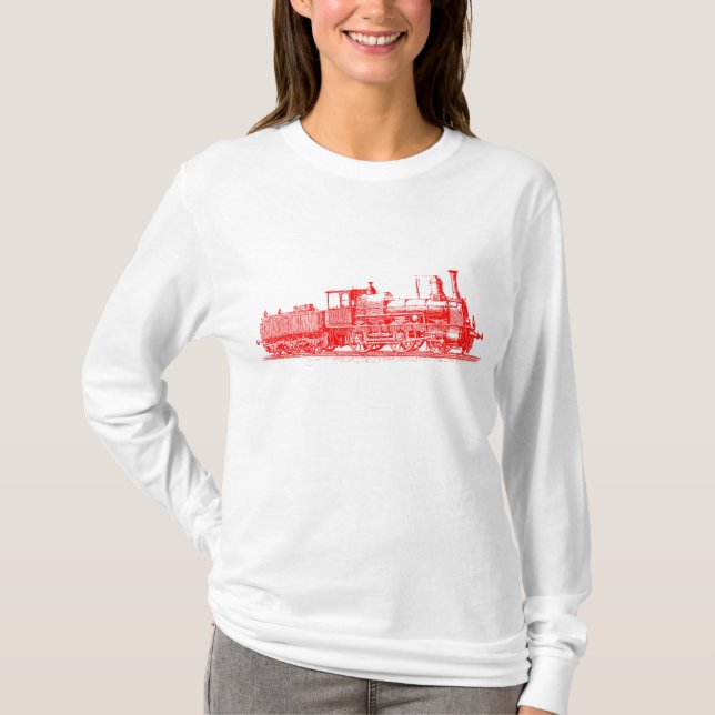 Lokomotiv - röd tee shirt (Framsida)
