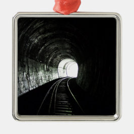 Lokomotiv tunnel julgransprydnad metall