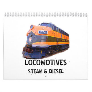 Lokomotivånga och dieselväggkalender kalender