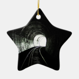 Lokomotivtunnel Julgransprydnad Keramik